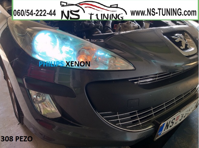 peugeot 308 xenon svetla h7 sijalica philips ugradnja novi sad tuning